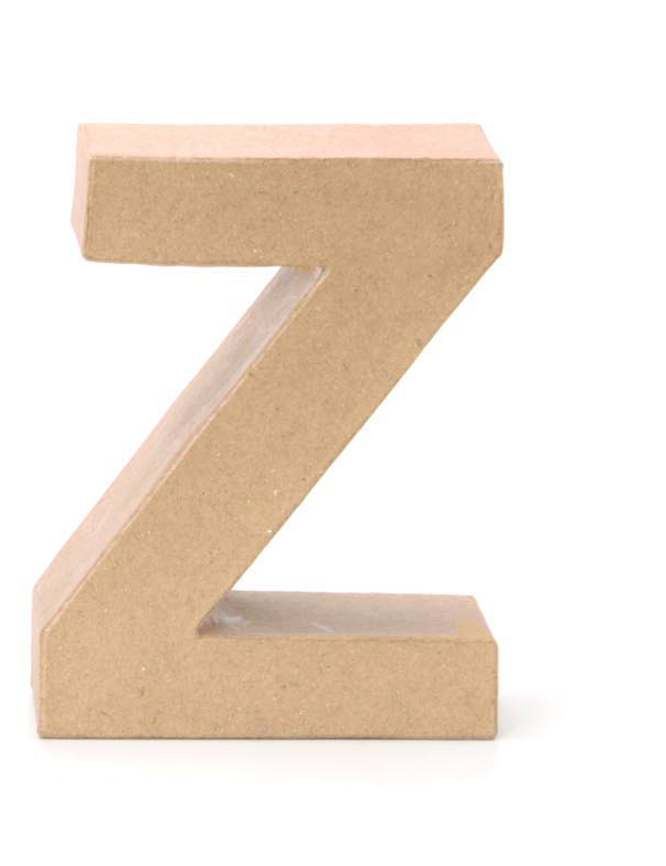 Papp-Buchstaben Z 17,5x5,5cm